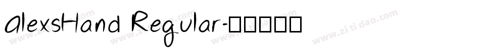 AlexsHand Regular字体转换